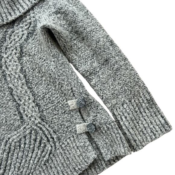 Angel‎ Of The North Wool Cable Knit Sweater Med Gray Cabincore Fair Isle Cozy - Picture 6 of 14
